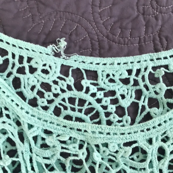 Lace tank top Aqua - Picture 2 of 4